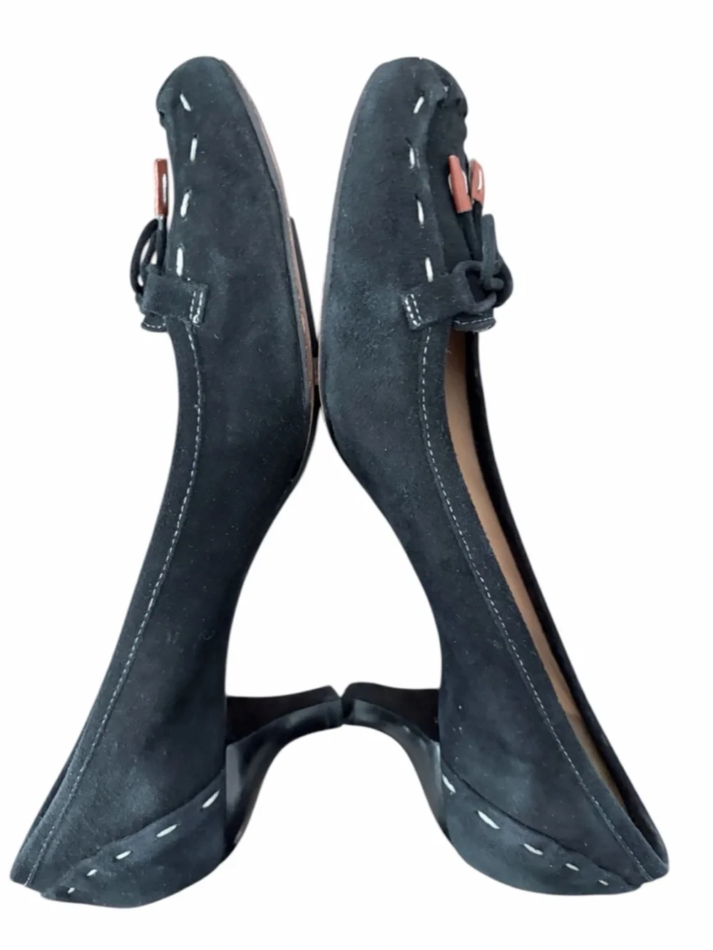 Kate Spade Laney Kitten Heel Pumps Black‎ Suede Bow Toe Size 8.5